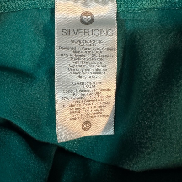 Silvers Icing Altitude Fleece Lined Leggings in clover green - Picture 5 of 5